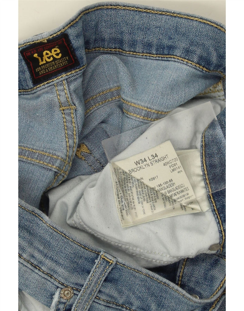 LEE Womens Brooklyn Straight Jeans W34 L34 Blue Cotton Vintage Lee and Second-Hand Lee from Messina Hembry 