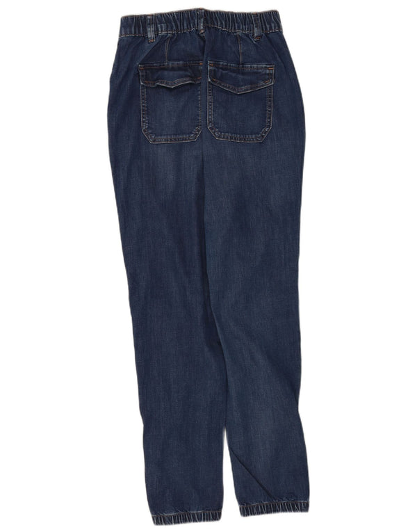 Marks & Spencer Womens Joggers Tapered Jeans UK 8 Small W26 L30 Blue Cotton