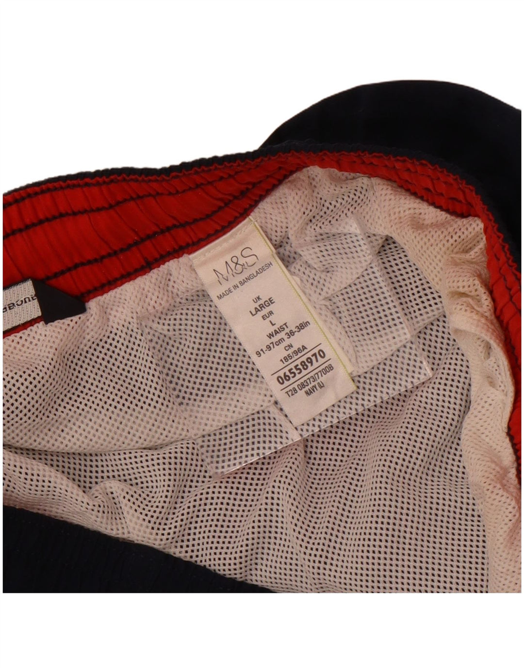 Marks & Spencer Mens Swimming Shorts Large  Navy Blue Polyester