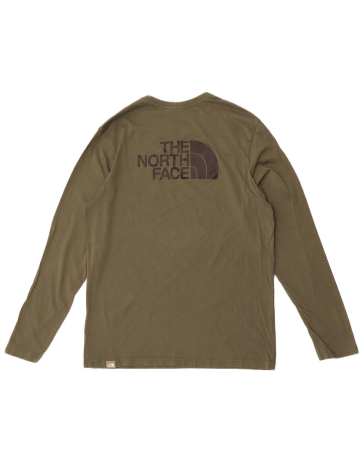 The North Face Mens Top Long Sleeve Medium Khaki Cotton