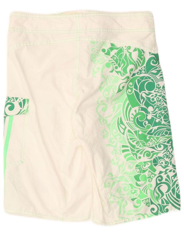 ADIDAS Mens Swimming Shorts XS  White Paisley Polyester