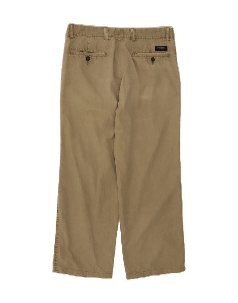 MC GEORGE Mens Straight Chino Trousers W32 L26  Khaki Cotton Vintage MC George and Second-Hand MC George from Messina Hembry 