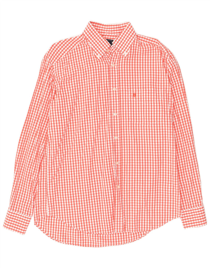 CONTE OF FLORENCE Mens Shirt Large Red Check Cotton | Vintage Conte of Florence | Thrift | Second-Hand Conte of Florence | Used Clothing | Messina Hembry 