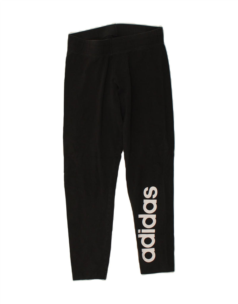 ADIDAS Womens Graphic Tracksuit Trousers UK 12 Medium Black Cotton Vintage Adidas and Second-Hand Adidas from Messina Hembry 