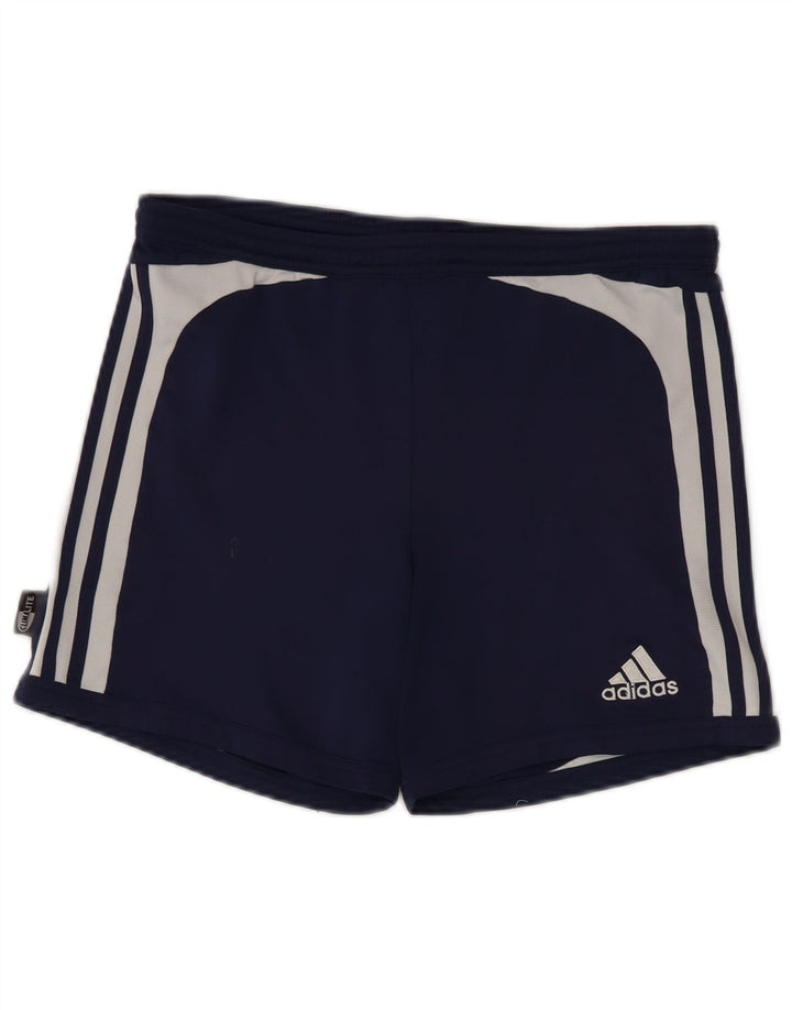 Adidas Mens Climalite Sport Shorts Small  Navy Blue Colourblock Polyester