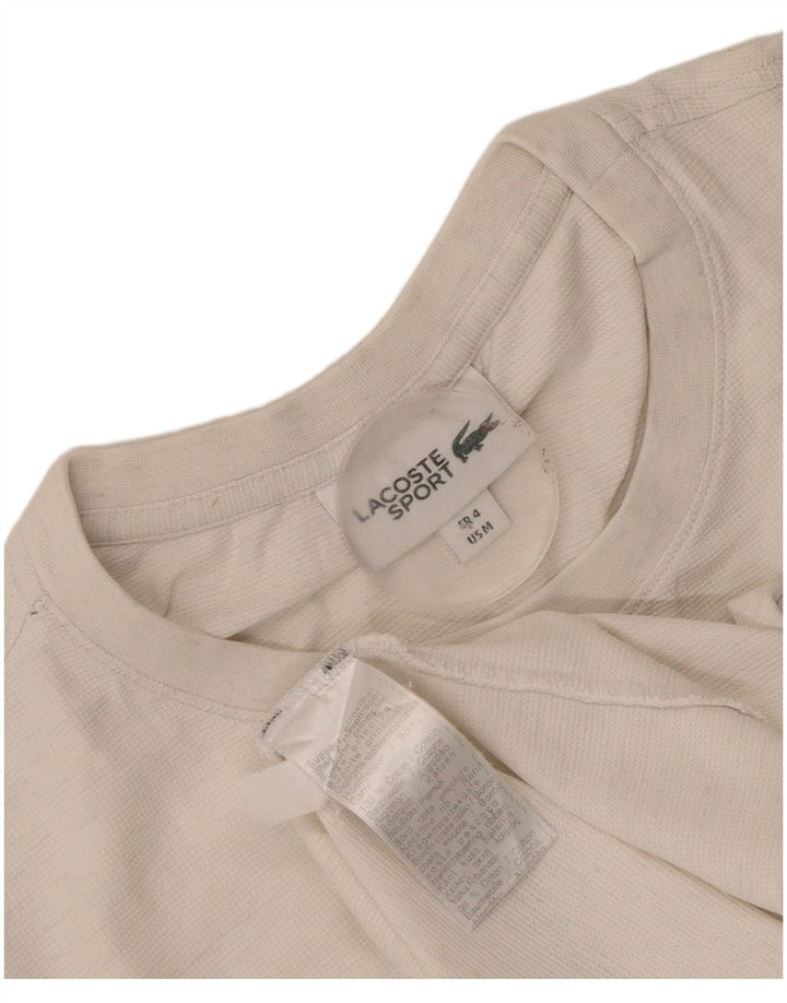 Lacoste Mens T-Shirt Top Size 4 Medium White Cotton