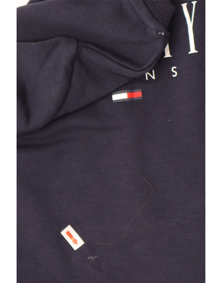 TOMMY HILFIGER Womens Graphic Sweatshirt Jumper UK 10 Small Navy Blue