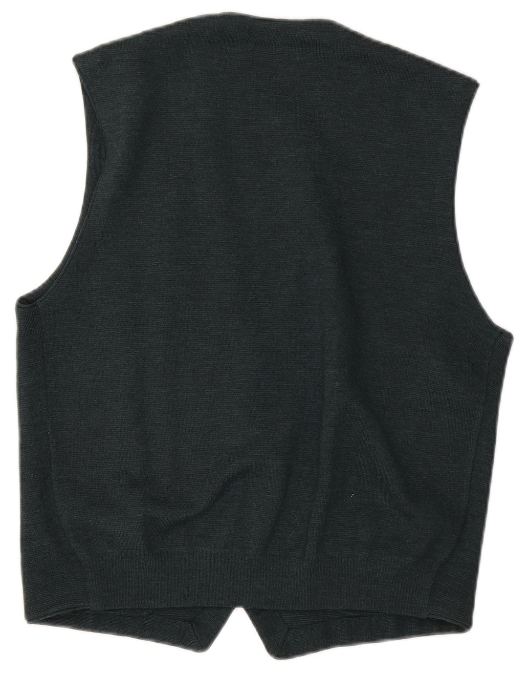 Vintage Mens Knit Waistcoat Medium Green Wool