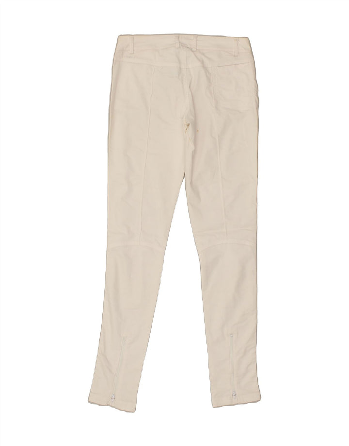 NIKE Womens Skinny Casual Trousers UK 8 Small W29 L32  White Cotton | Vintage Nike | Thrift | Second-Hand Nike | Used Clothing | Messina Hembry 