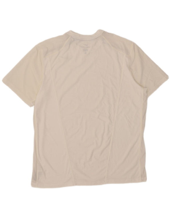 Nike Mens Dri Fit T-Shirt Top XL White Polyester