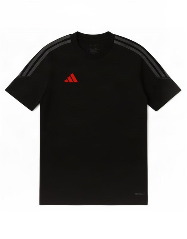Adidas Mens Slim Fit T-Shirt Top XS Black Polyester