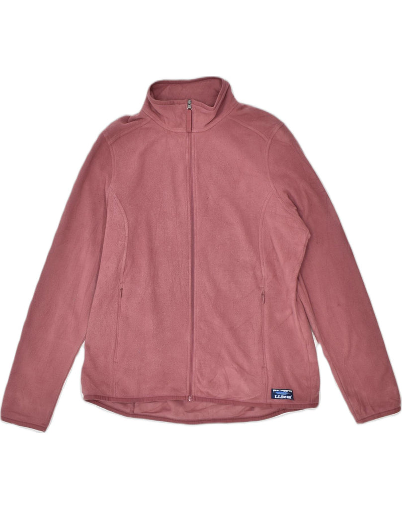 L.L.BEAN Womens Fleece Jacket UK 14 Medium Pink Polyester | Vintage | Thrift | Second-Hand | Used Clothing | Messina Hembry 