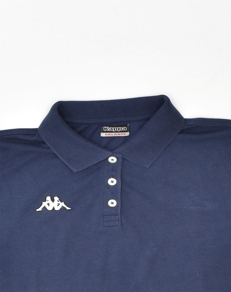 KAPPA Womens Polo Shirt UK 20 2XL Navy Blue Cotton | Vintage Kappa | Thrift | Second-Hand Kappa | Used Clothing | Messina Hembry 