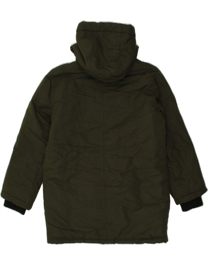MICHAEL KORS Boys Loose Fit Hooded Padded Coat 10-11 Years Khaki Polyester Vintage Michael Kors and Second-Hand Michael Kors from Messina Hembry 