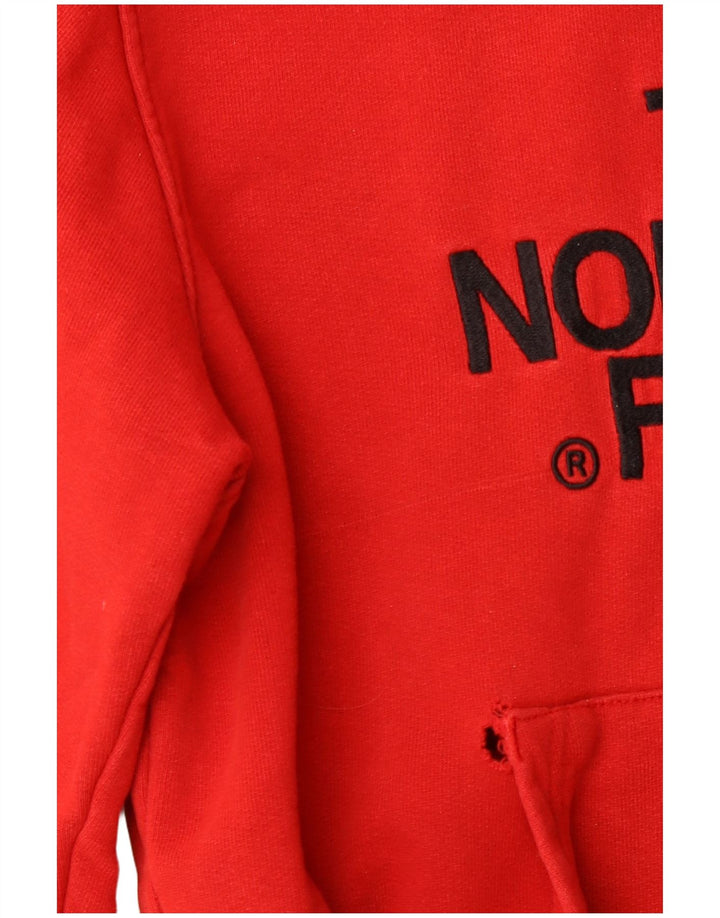 THE NORTH FACE Mens Graphic Hoodie Jumper Small Red Cotton