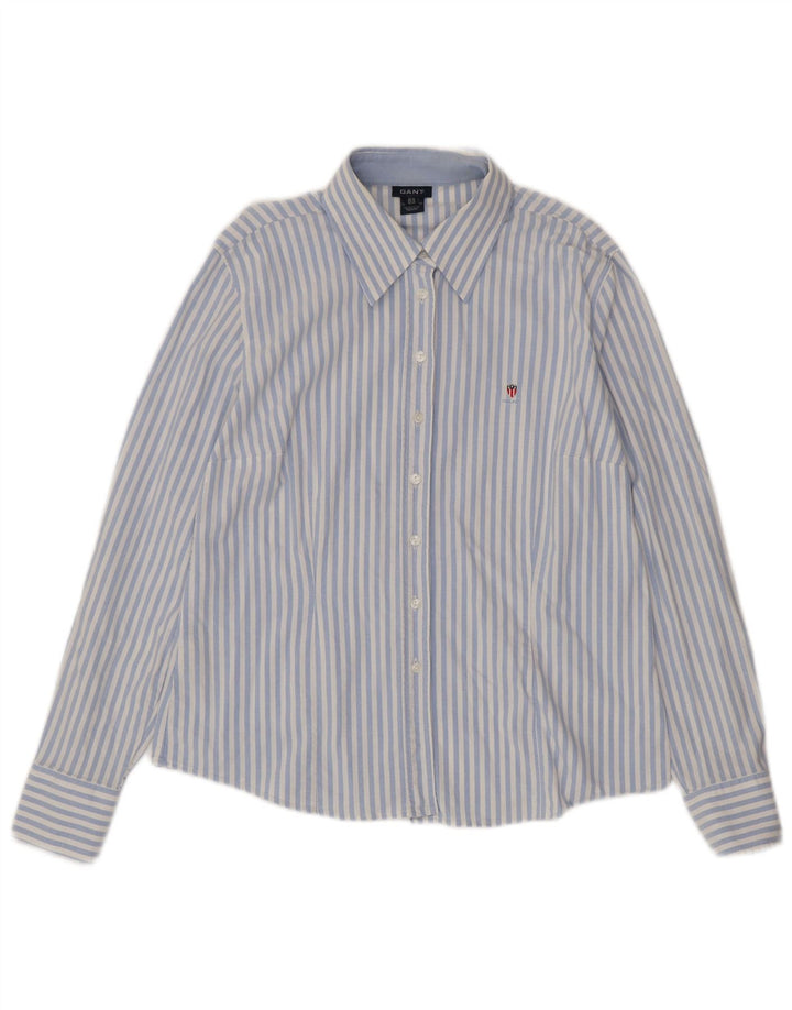 Gant Womens Shirt UK 18 XL Blue Striped Cotton