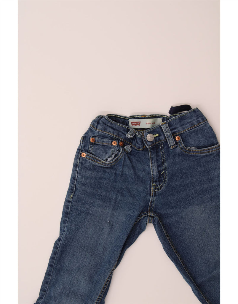 LEVI'S Boys 511 Slim Jeans 7-8 Years W24 L25 Blue Cotton Vintage Levi's and Second-Hand Levi's from Messina Hembry 
