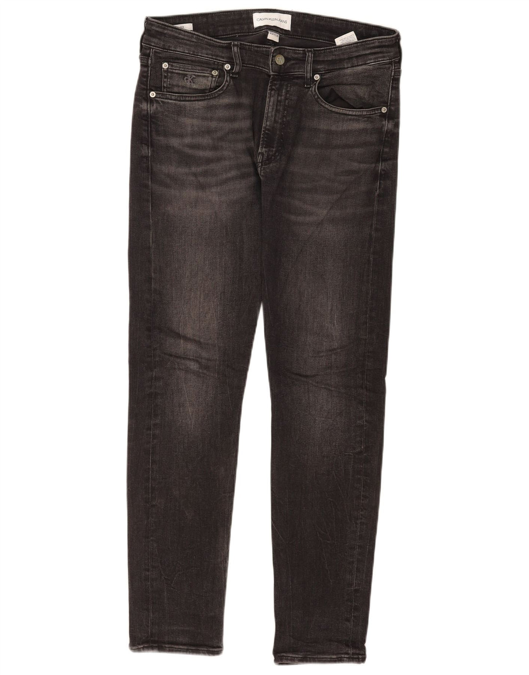 Calvin Klein Mens Tapered Jeans W30 L30 Black Cotton
