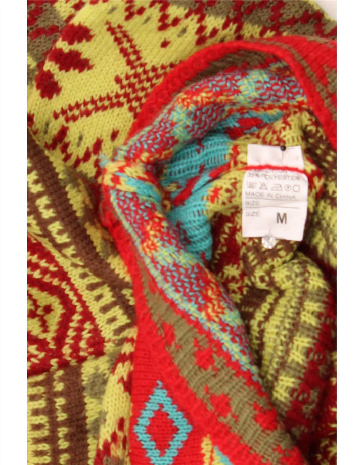 Vintage Womens Crew Neck Jumper Sweater UK 14 Medium Multicoloured