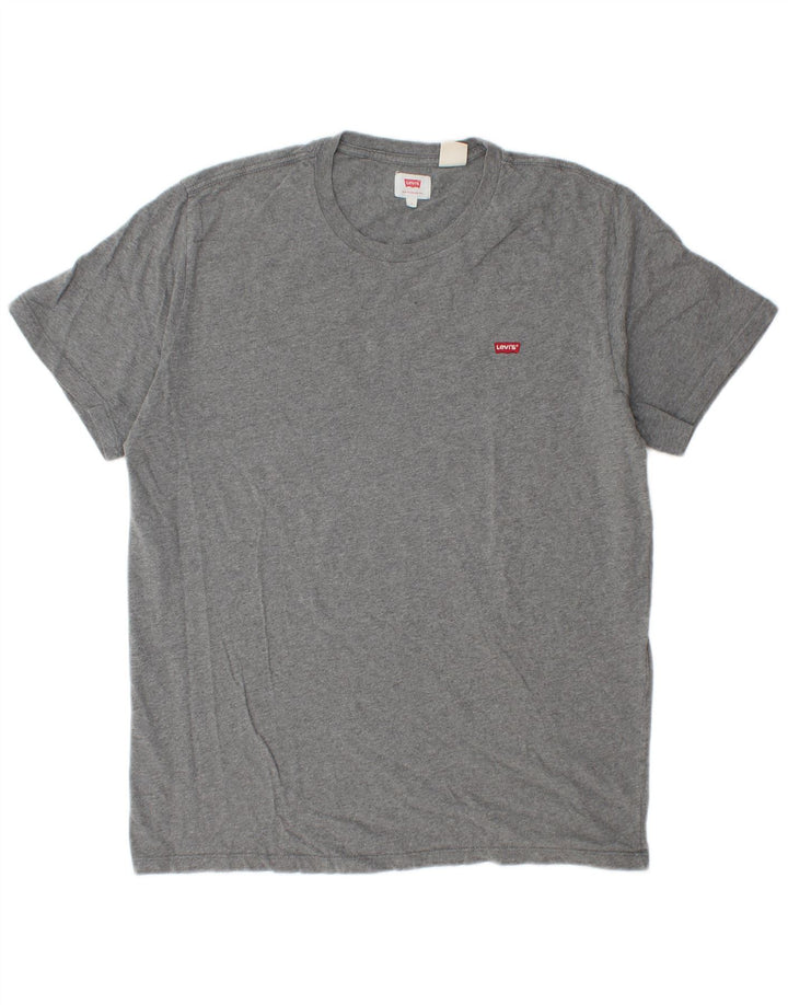 Levi's Mens T-Shirt Top Large Grey Flecked