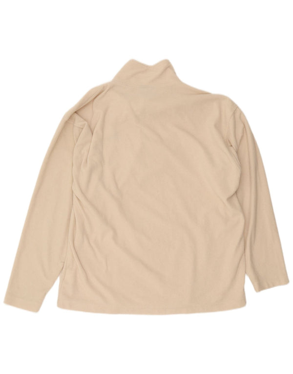 Kappa Mens Zip Neck Fleece Jumper 2XL Beige Polyester