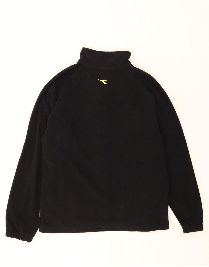 Diadora Mens Fleece Jacket UK 40 Large Black Colourblock Polyester