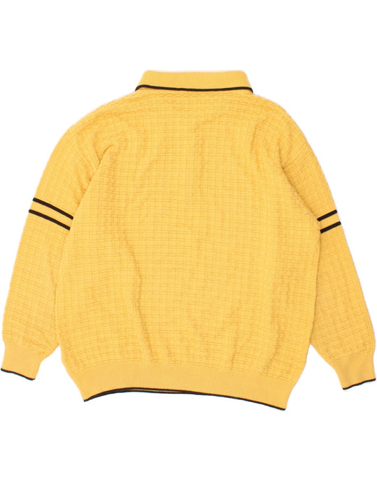 Mens yellow polo neck jumper hotsell