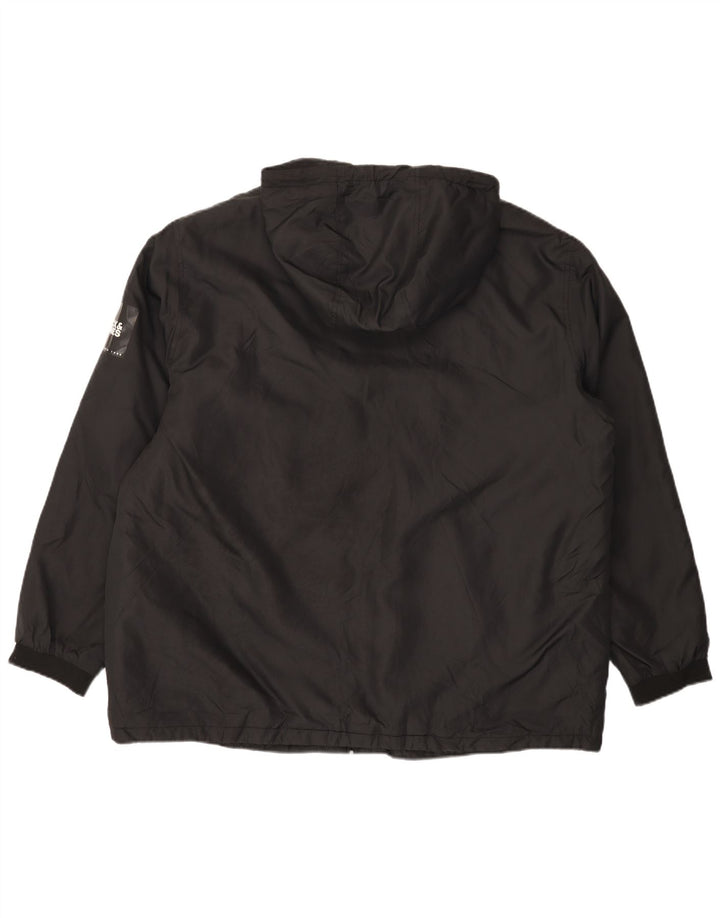 Jack & Jones Mens Hooded Windbreaker Jacket UK 42 XL Black Polyester