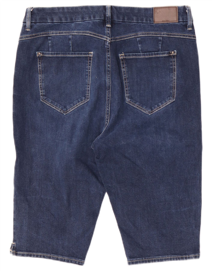 Marks & Spencer Womens Denim Shorts UK 16 Large W34 Blue Cotton