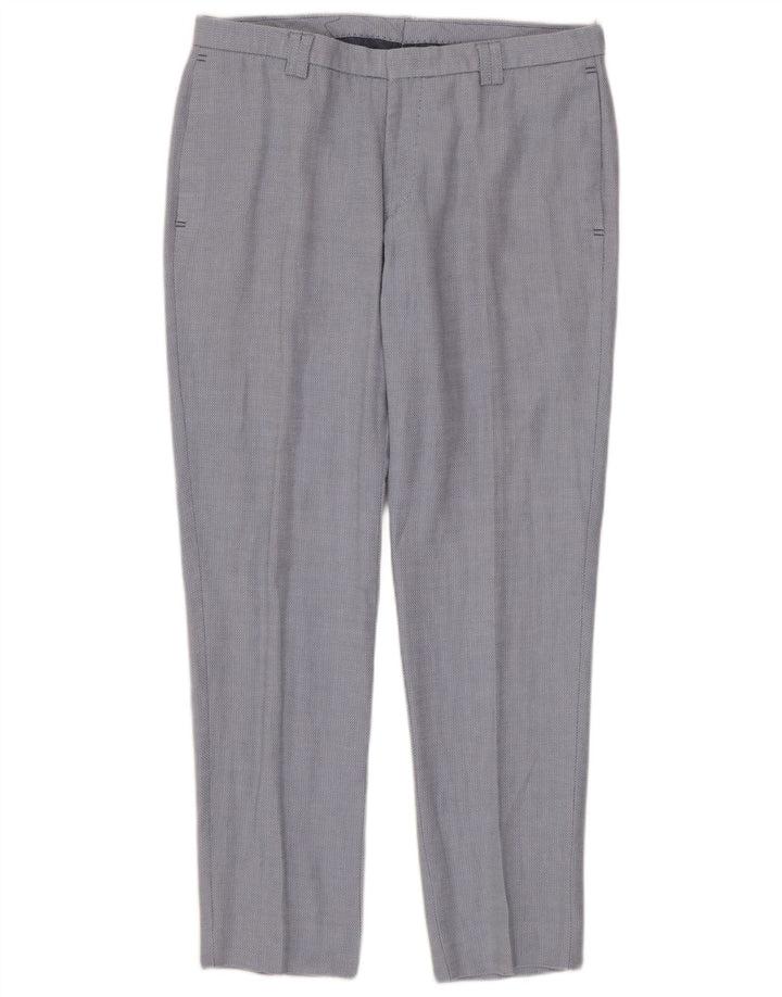 ZARA Mens Slim Chino Trousers EU 40 Medium W31 L30 Blue