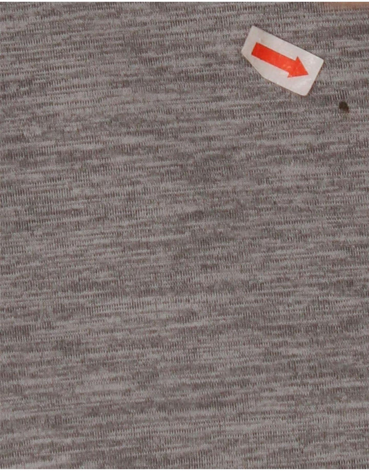 HUMMEL Mens Zip Hoodie Sweater Large Grey Flecked Polyester