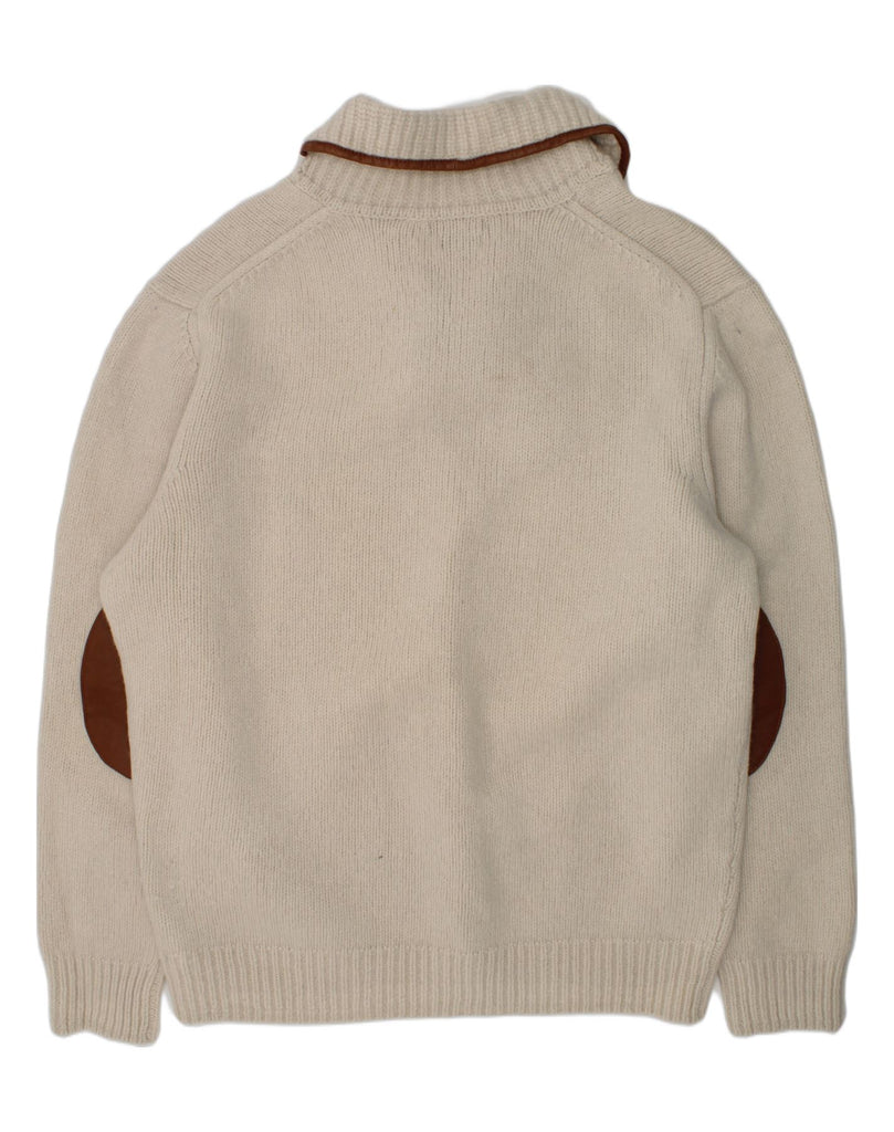 MASSIMO DUTTI Boys Shawl Neck Jumper Sweater 13-14 Years Off White | Vintage Massimo Dutti | Thrift | Second-Hand Massimo Dutti | Used Clothing | Messina Hembry 