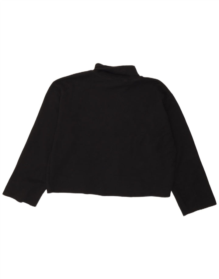 Zara Womens Top Long Sleeve UK 18 XL Black Cotton