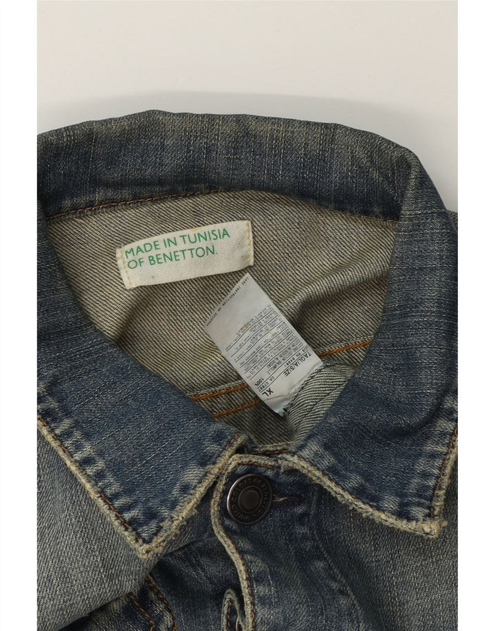 BENETTON Womens Denim Jacket UK 18 XL Blue Cotton Vintage Benetton and Second-Hand Benetton from Messina Hembry 