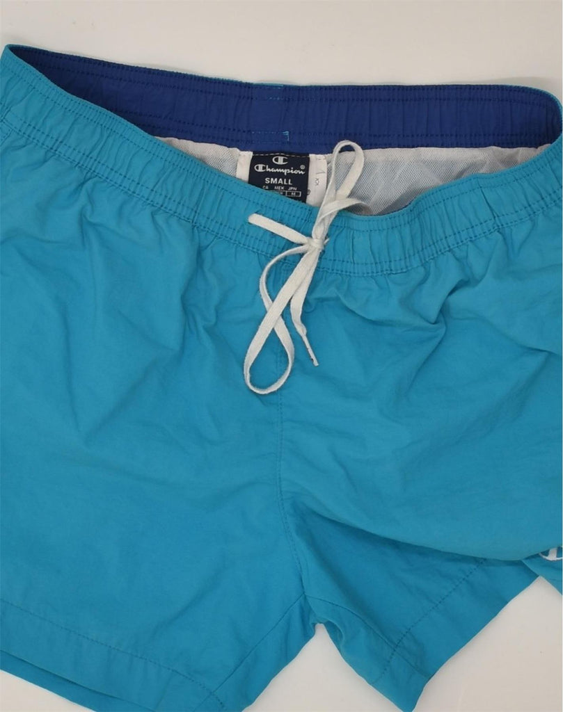 CHAMPION Mens Sport Shorts Small Blue Polyamide | Vintage Champion | Thrift | Second-Hand Champion | Used Clothing | Messina Hembry 