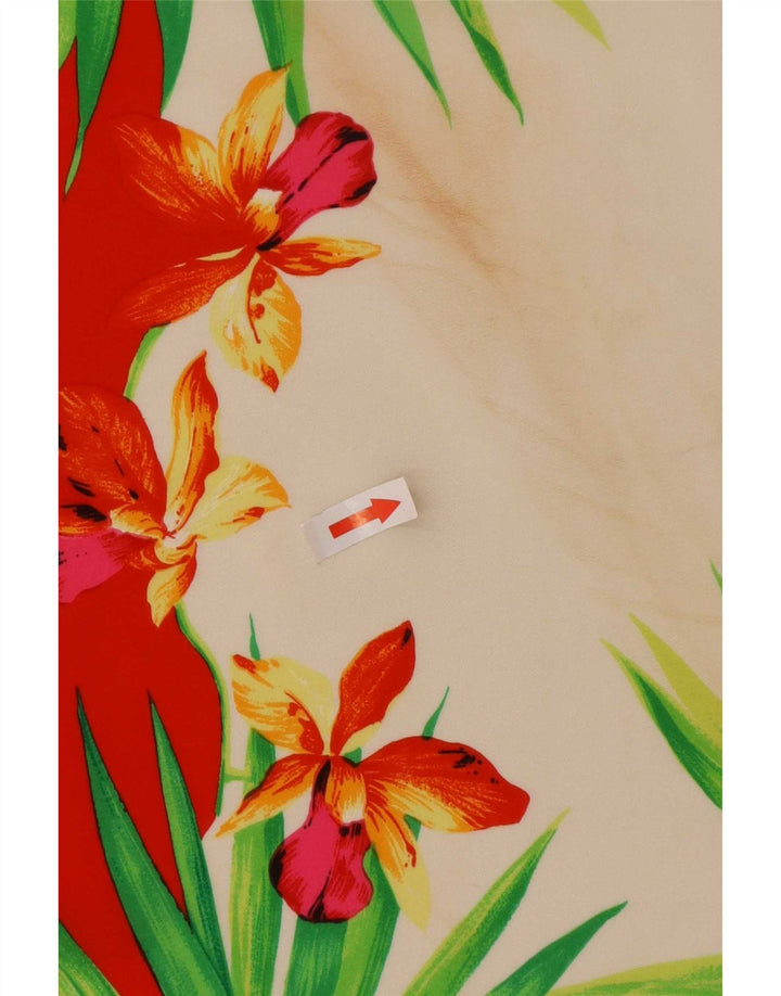 Escada Womens Square Scarf One Size Red Floral