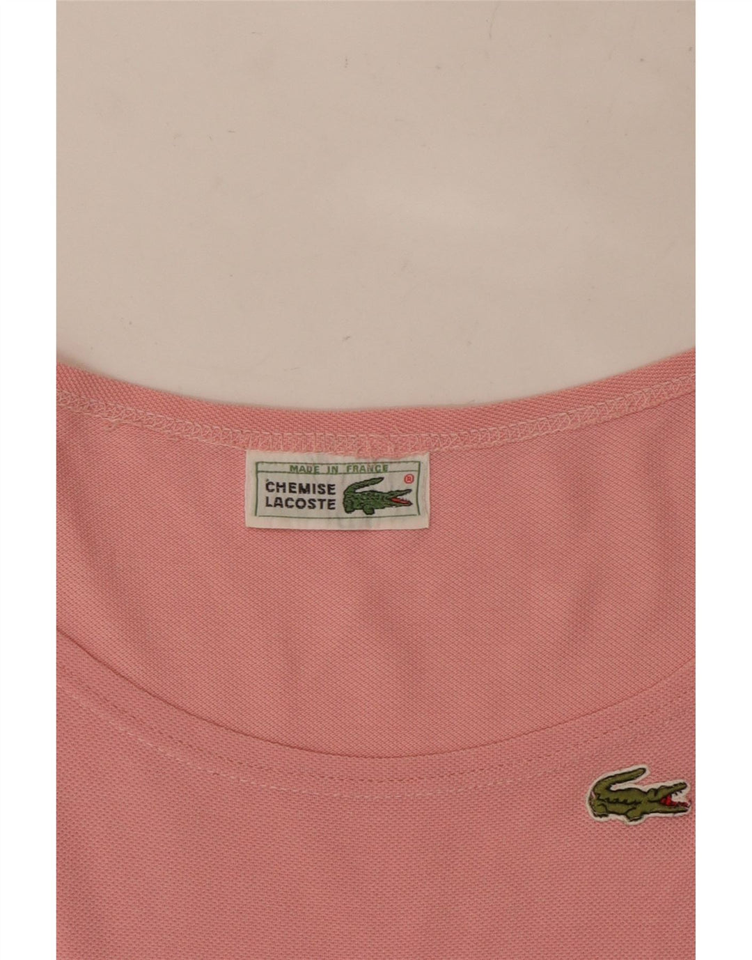 LACOSTE Womens Crop T-Shirt Top UK 16 Large Pink