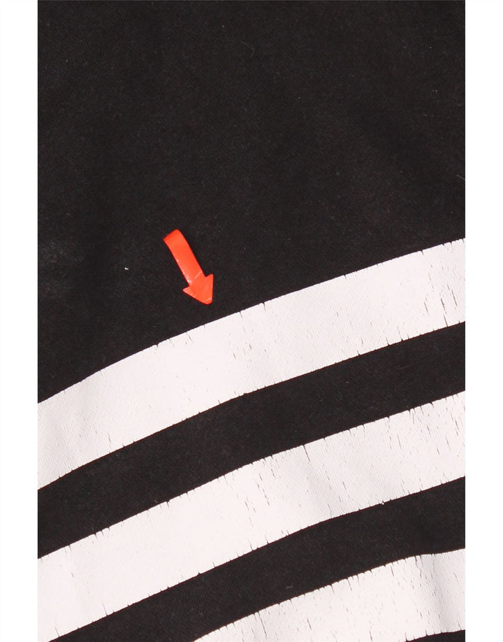 Adidas Mens Graphic Sweatshirt Jumper Large Black Cotton