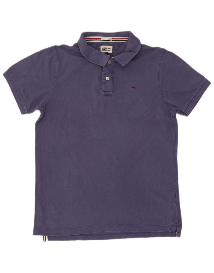 Tommy Hilfiger Mens Polo Shirt Large Navy Blue Cotton