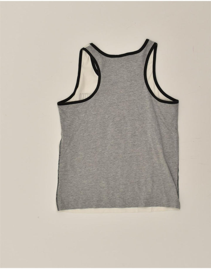 DIADORA Boys Graphic Vest Top 9-10 Years Large Grey Cotton | Vintage Diadora | Thrift | Second-Hand Diadora | Used Clothing | Messina Hembry 