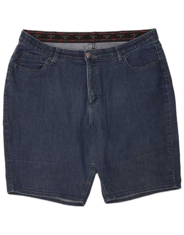 LEE Womens Riders High Waist Denim Shorts US 20 3XL W40  Blue Cotton