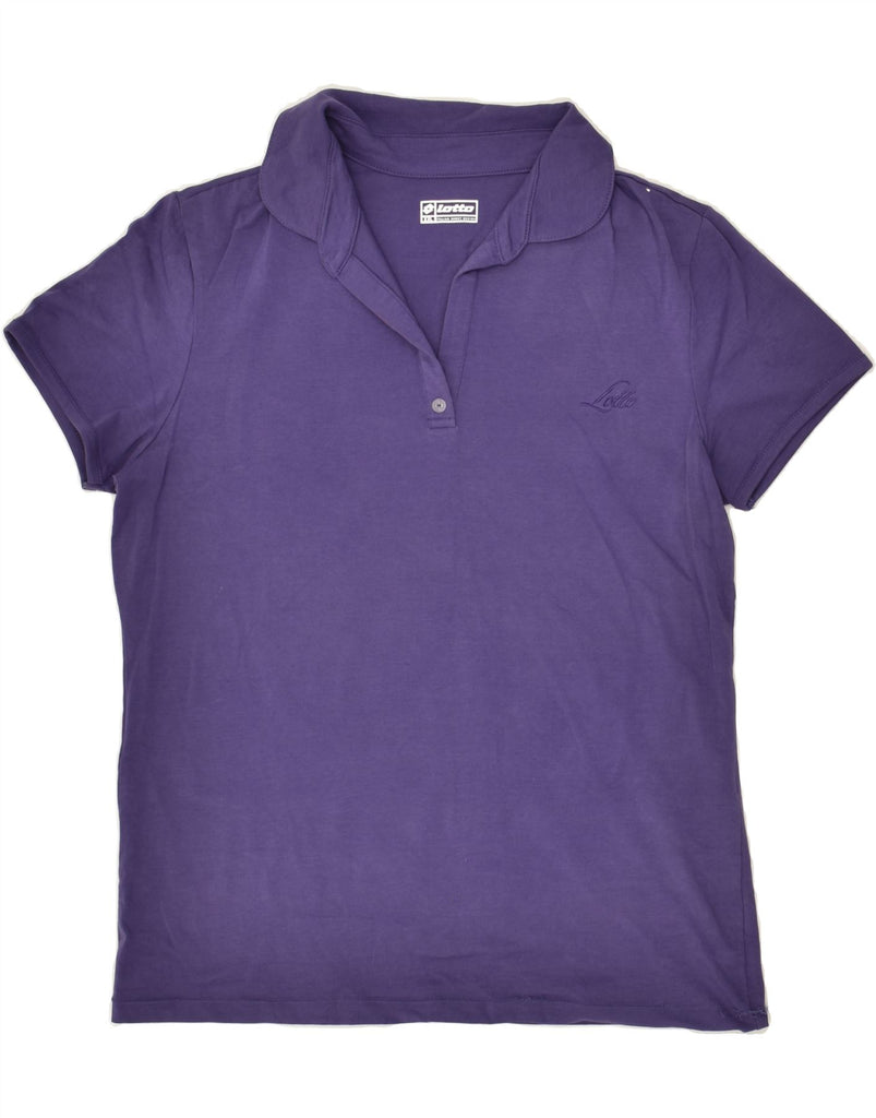 LOTTO Womens Polo Shirt UK 20 2XL Purple | Vintage Lotto | Thrift | Second-Hand Lotto | Used Clothing | Messina Hembry 