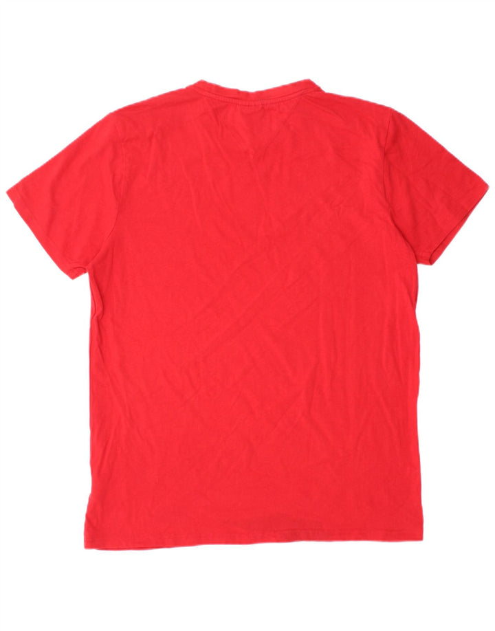 Tommy Hilfiger Mens Graphic T-Shirt Top Large Red Cotton