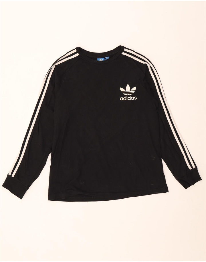 Adidas Mens Top Long Sleeve Medium Black Cotton