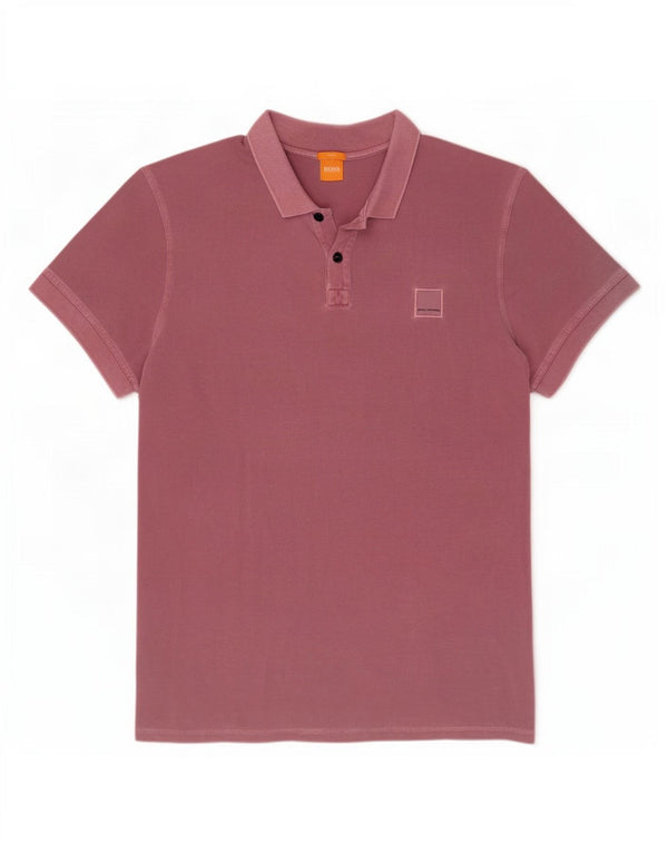 Hugo Boss Mens Slim Fit Polo Shirt 3XL Red Cotton