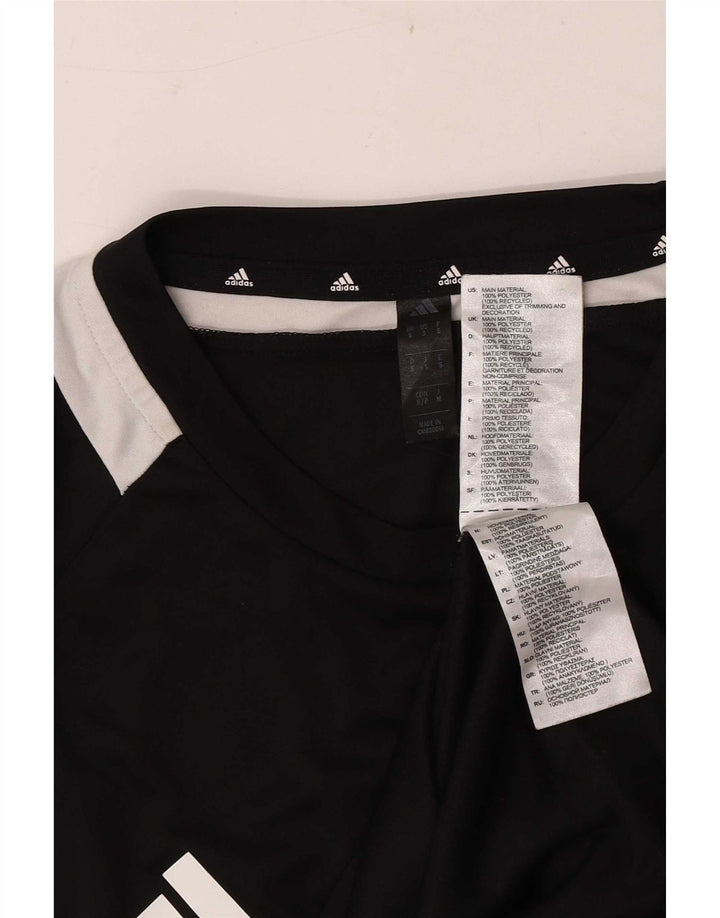 Adidas Mens Aeroready T-Shirt Top Small Black Colourblock Polyester