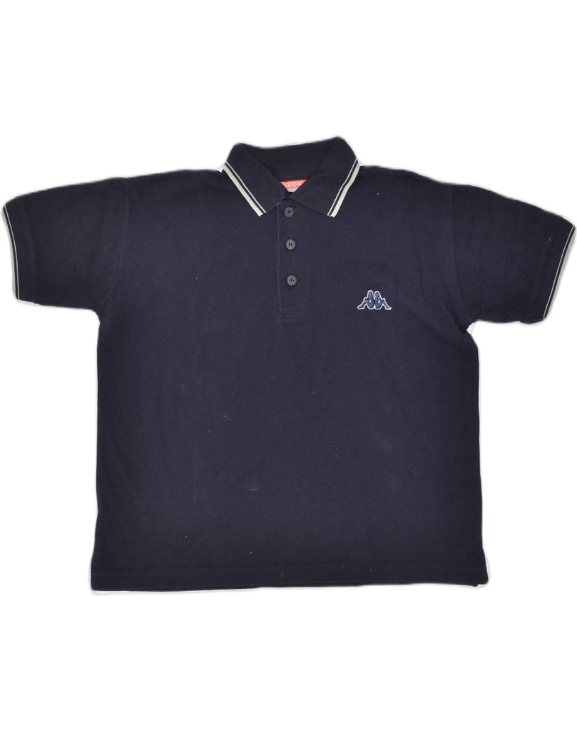 KAPPA Mens Polo Shirt Medium Navy Blue Cotton | Vintage Kappa | Thrift | Second-Hand Kappa | Used Clothing | Messina Hembry 