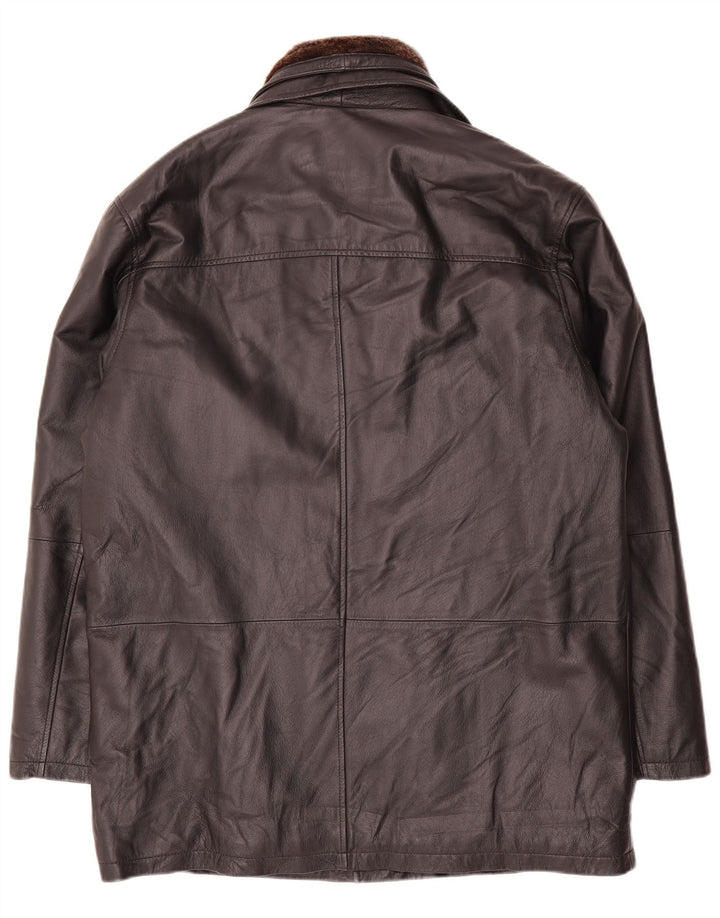 JCC Mens Leather Jacket IT 54 2XL Black