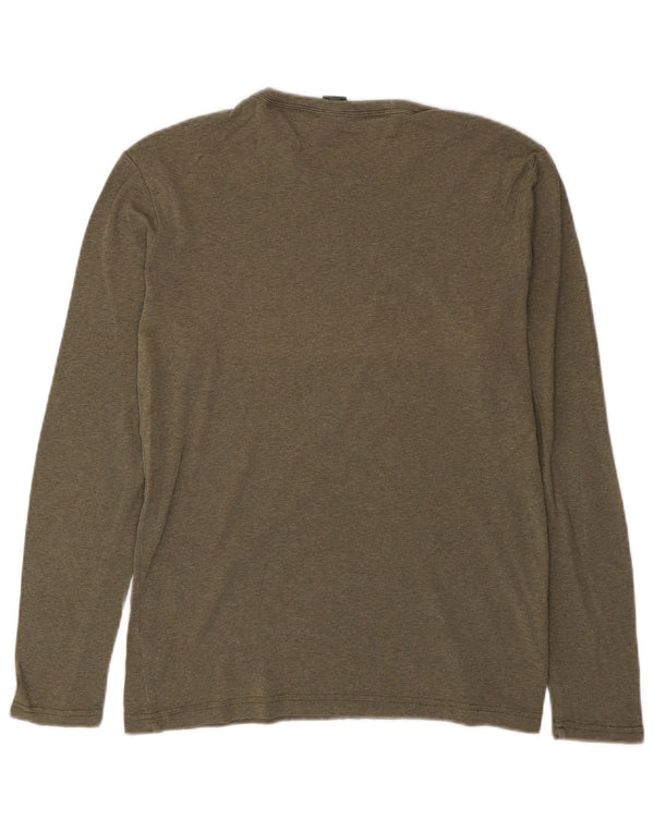 G-Star Mens Top Long Sleeve Medium Khaki Cotton
