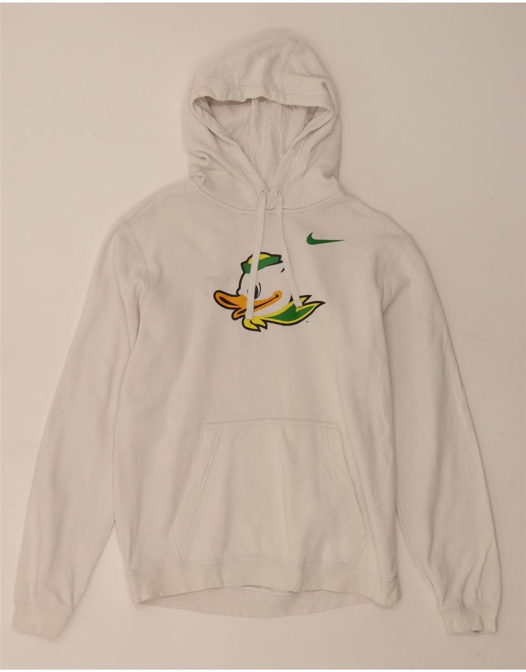 Nike Mens Graphic Hoodie Jumper Medium White Cotton